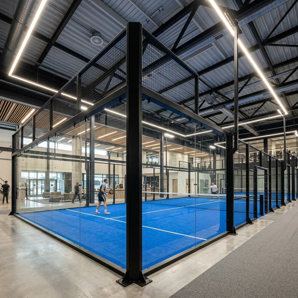 Indoor premium paddle tennis court