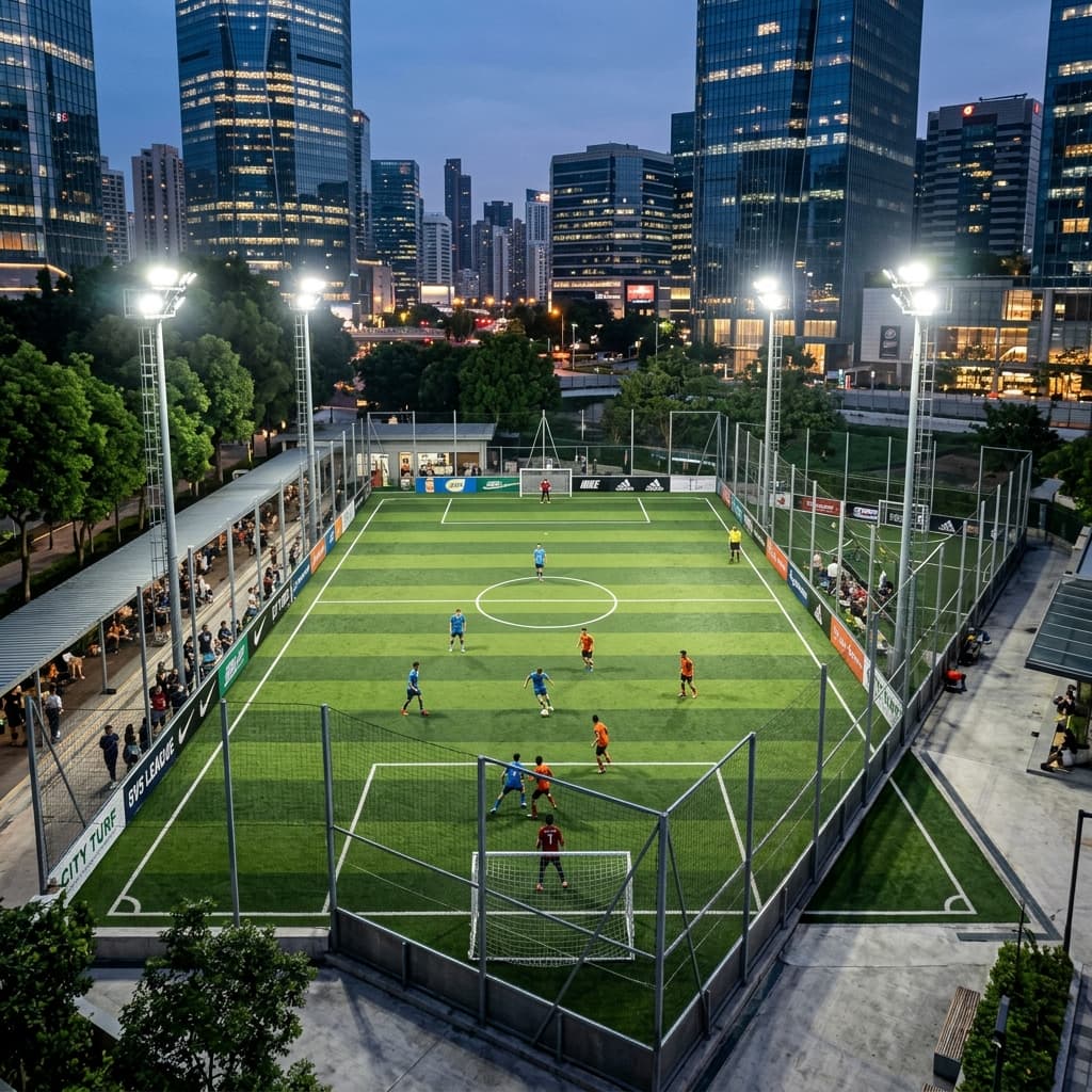 Premium 5-a-side artificial football turf arena